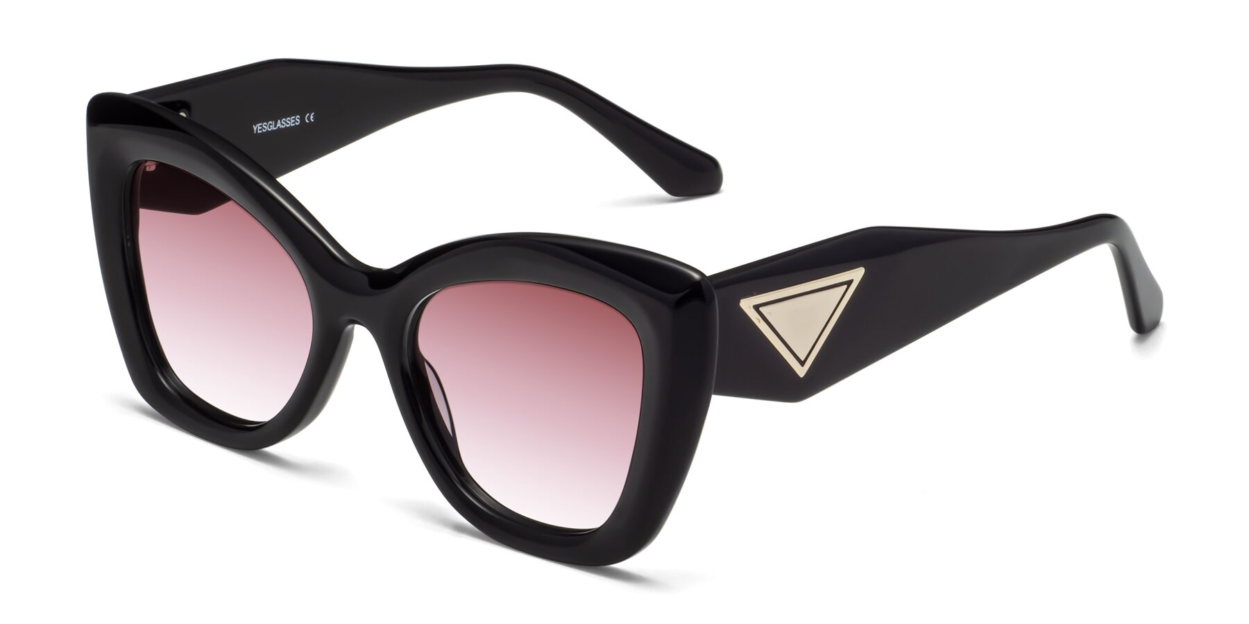 Angle of Riffe in Black with Garnet Gradient Lenses