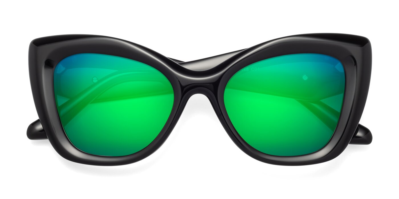 Riffe - Black Flash Mirrored Sunglasses