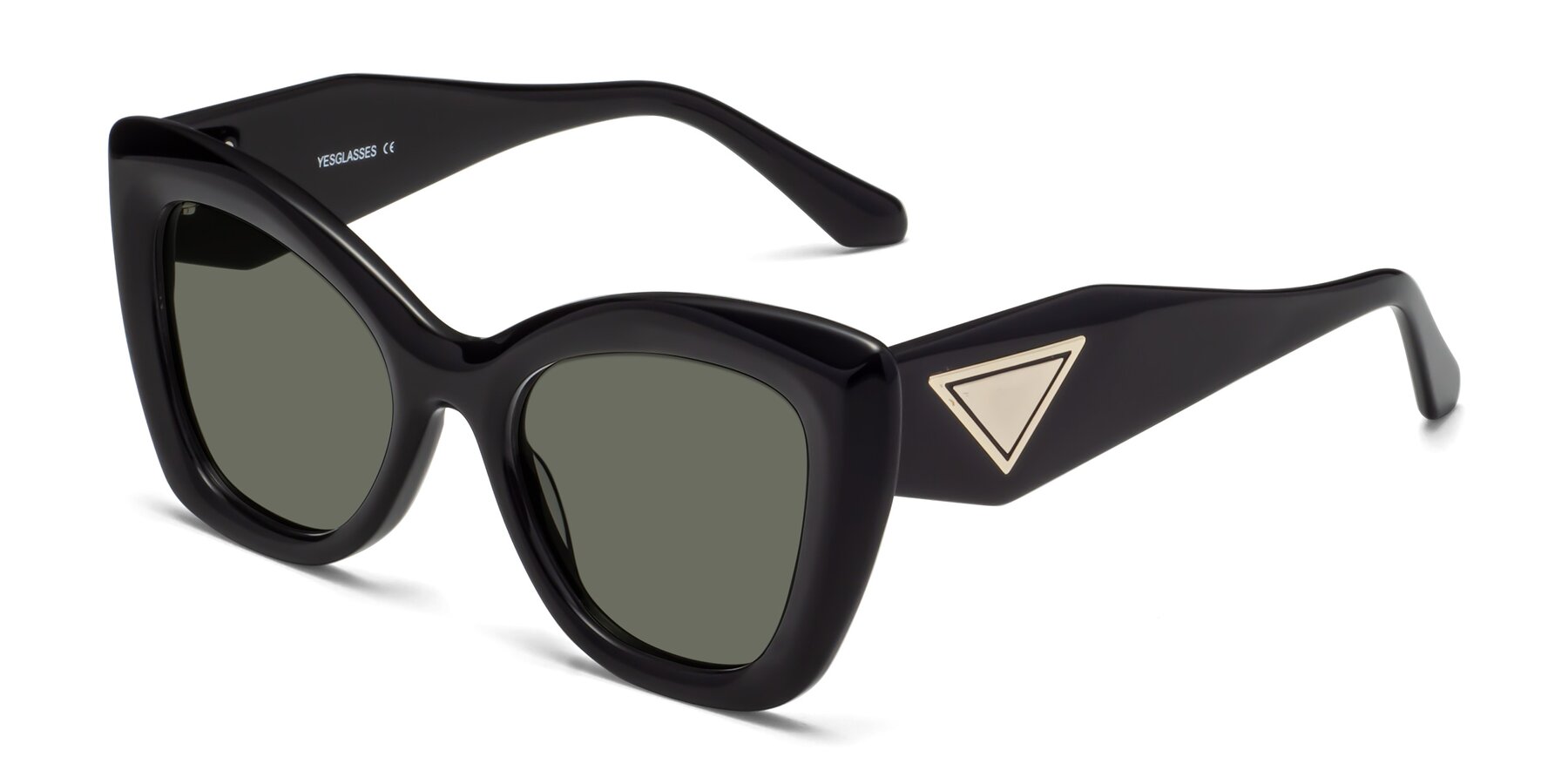 Angle of Riffe in Black with Gray Polarized Lenses