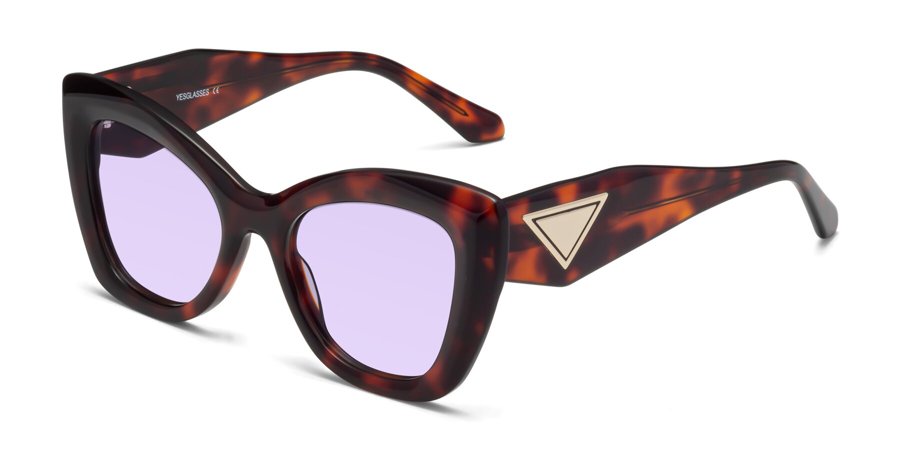 Angle of Riffe in Tortoise with Light Purple Tinted Lenses