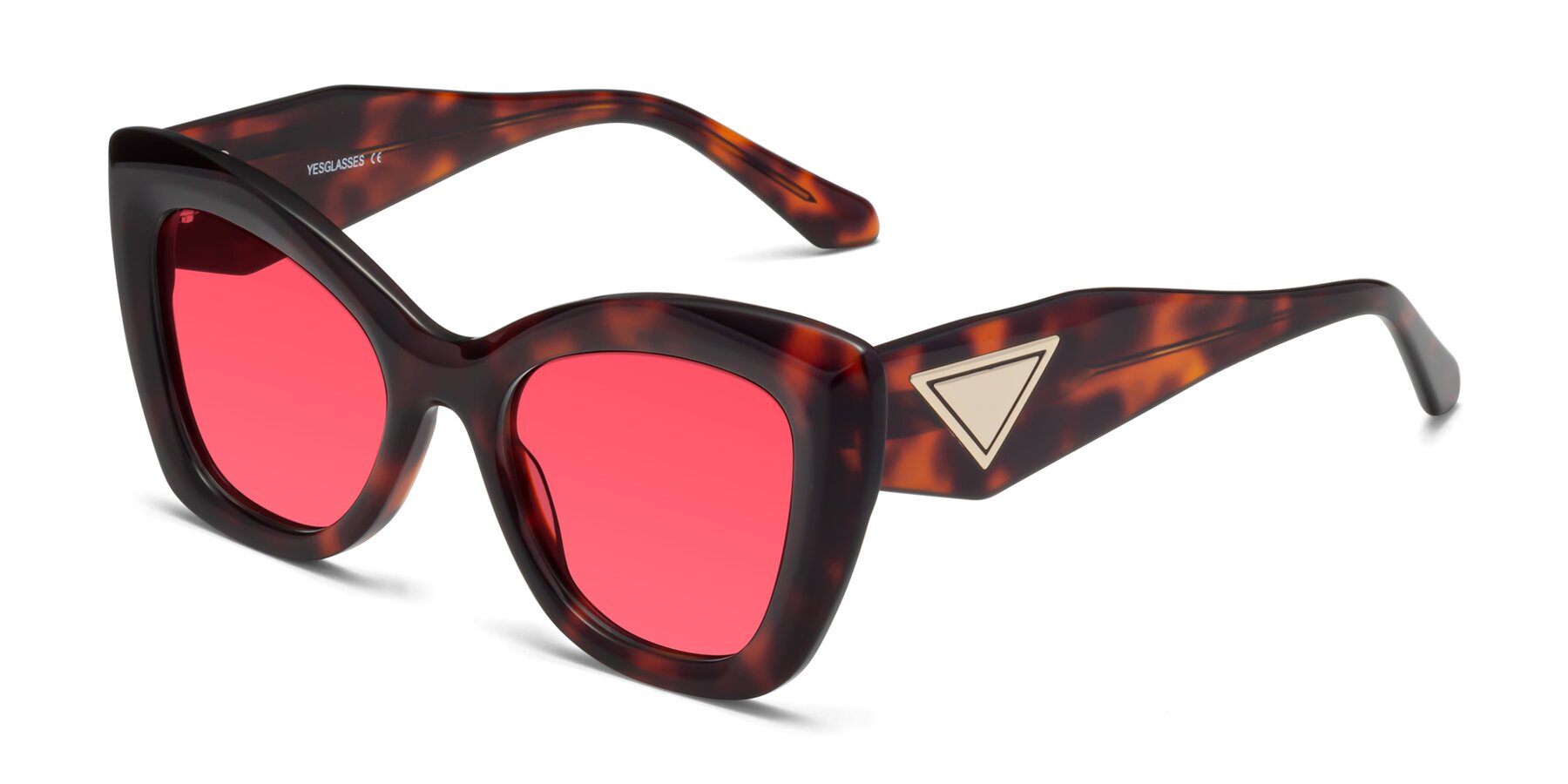 Angle of Riffe in Tortoise with Red Tinted Lenses