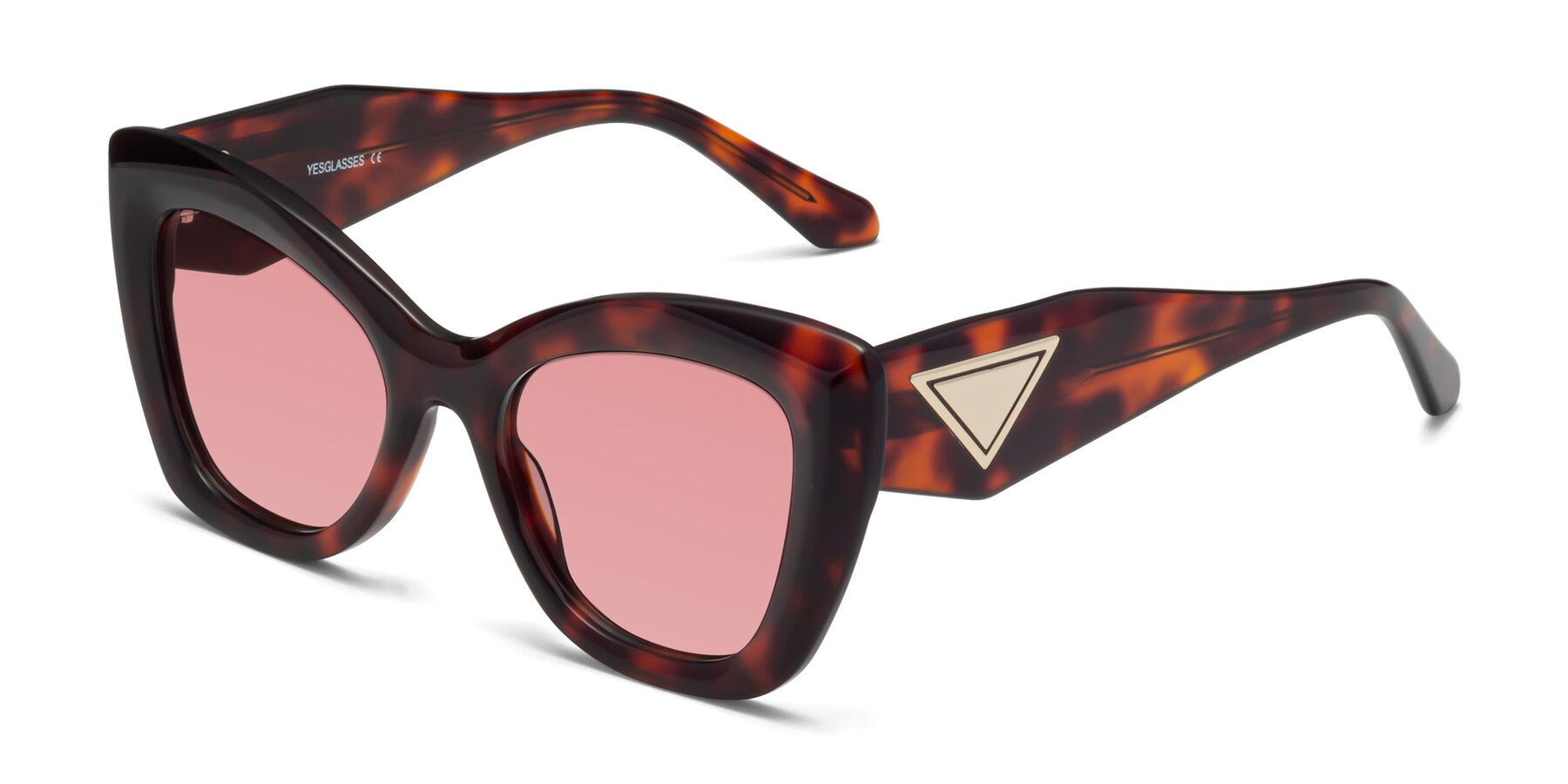 Angle of Riffe in Tortoise with Medium Garnet Tinted Lenses