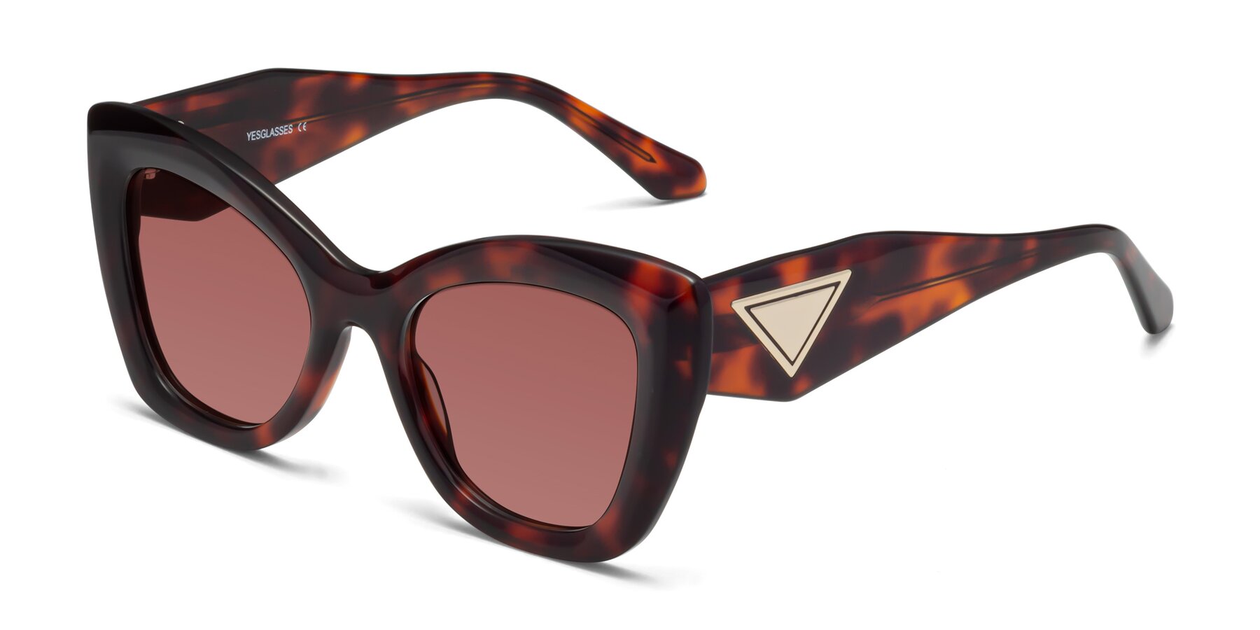 Angle of Riffe in Tortoise with Garnet Tinted Lenses