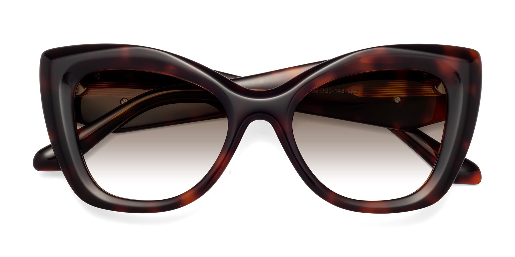 Folded Front of Riffe in Tortoise with Brown Gradient Lenses