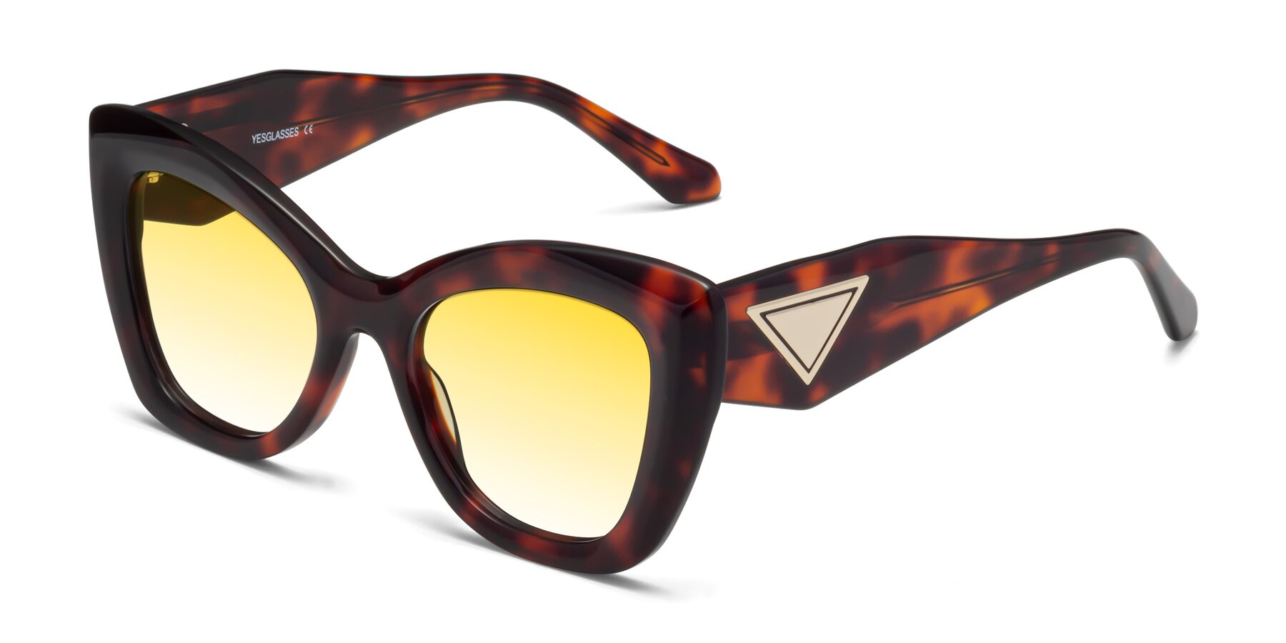 Angle of Riffe in Tortoise with Yellow Gradient Lenses