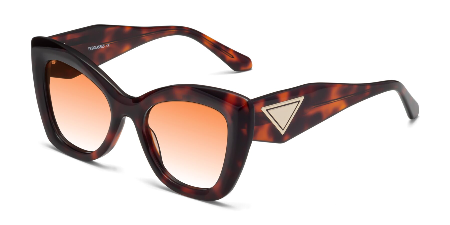 Angle of Riffe in Tortoise with Orange Gradient Lenses