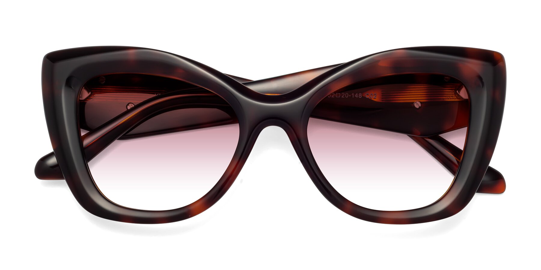 Folded Front of Riffe in Tortoise with Garnet Gradient Lenses