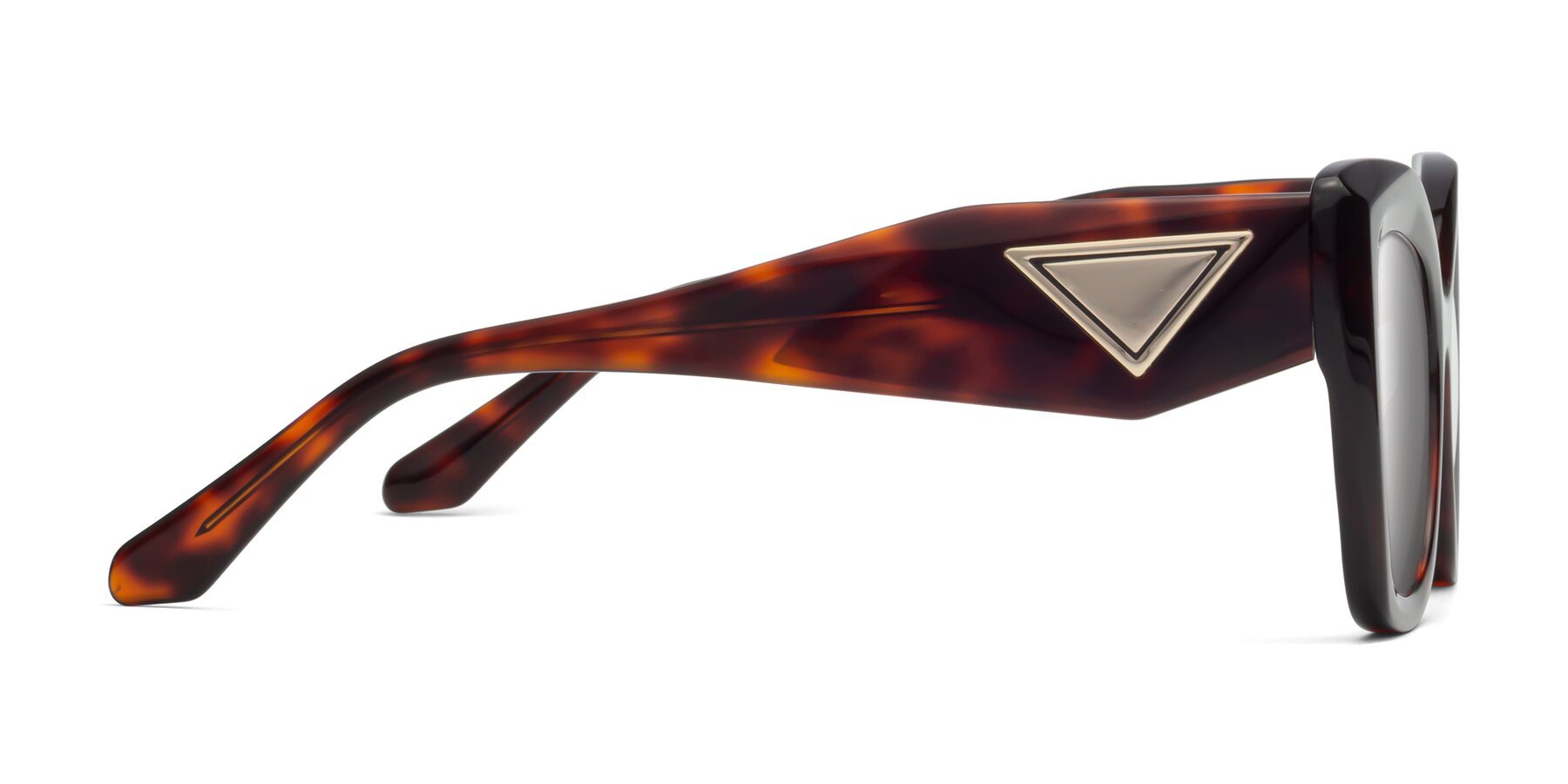 Side of Riffe in Tortoise with Silver Mirrored Lenses