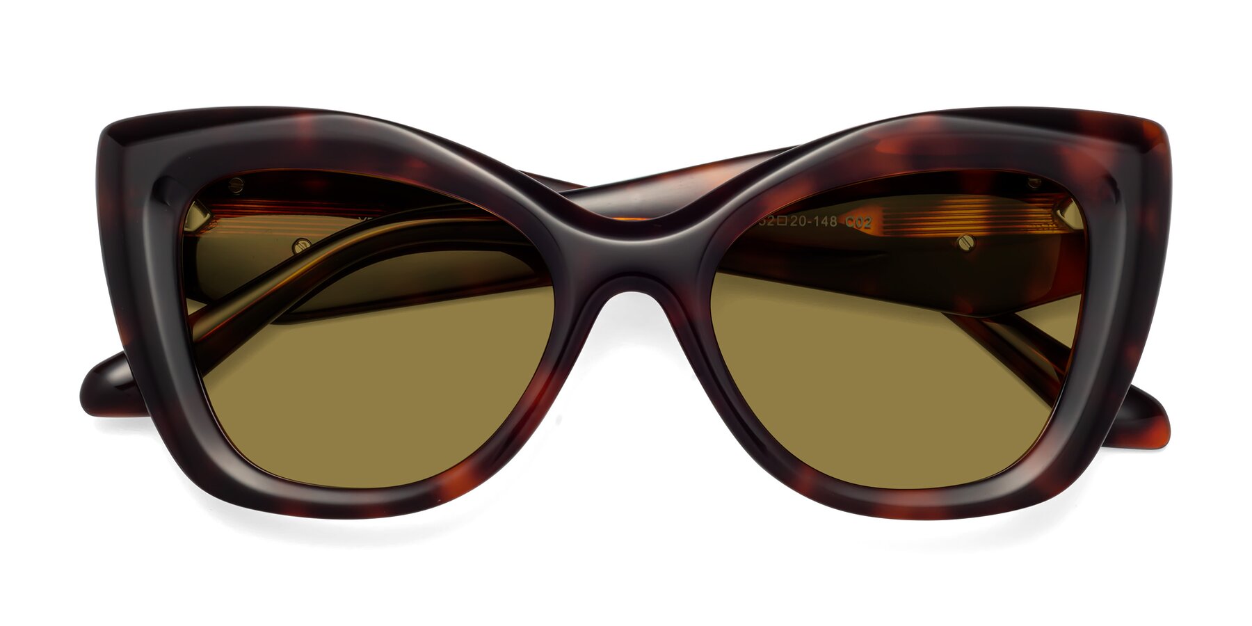 Folded Front of Riffe in Tortoise with Brown Polarized Lenses