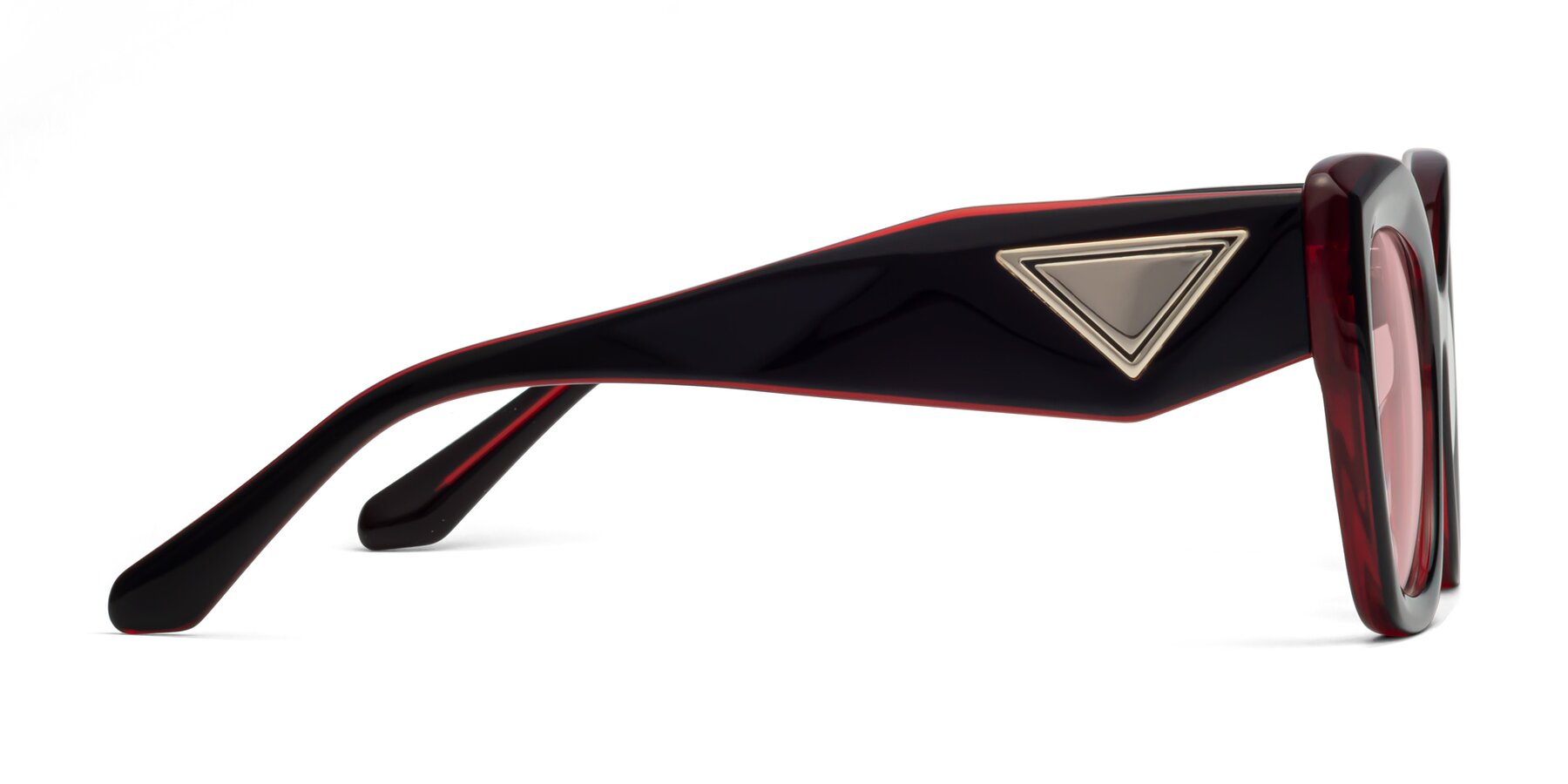 Side of Riffe in Black-Wine with Light Garnet Tinted Lenses