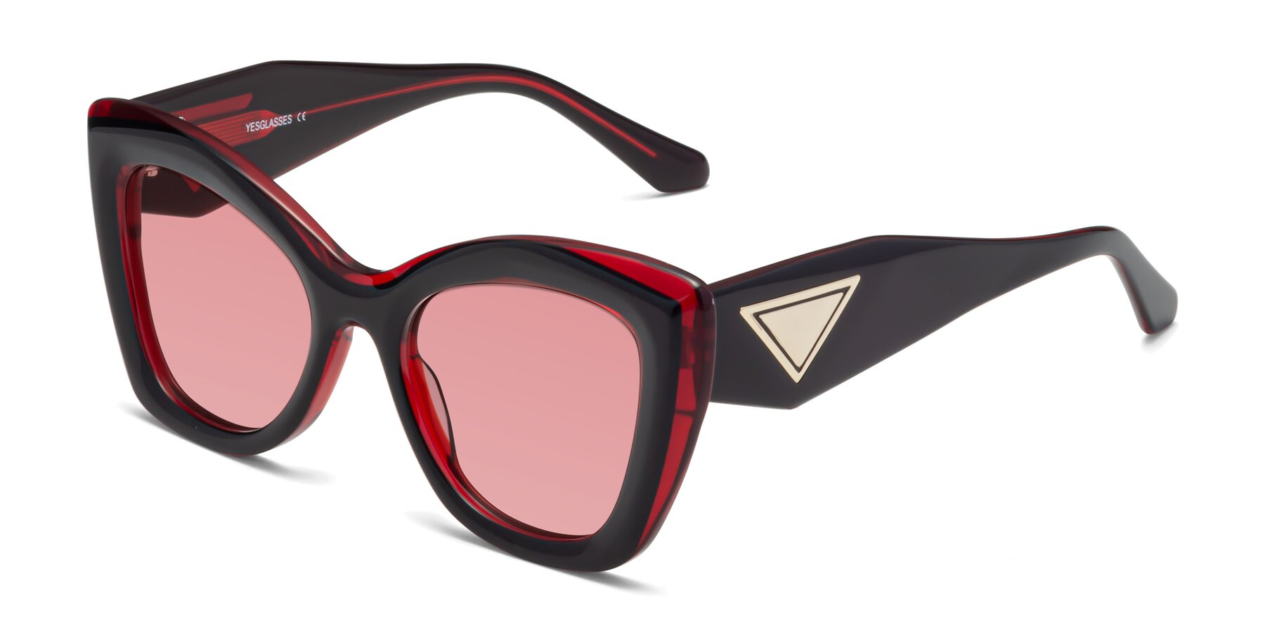 Angle of Riffe in Black-Wine with Medium Garnet Tinted Lenses