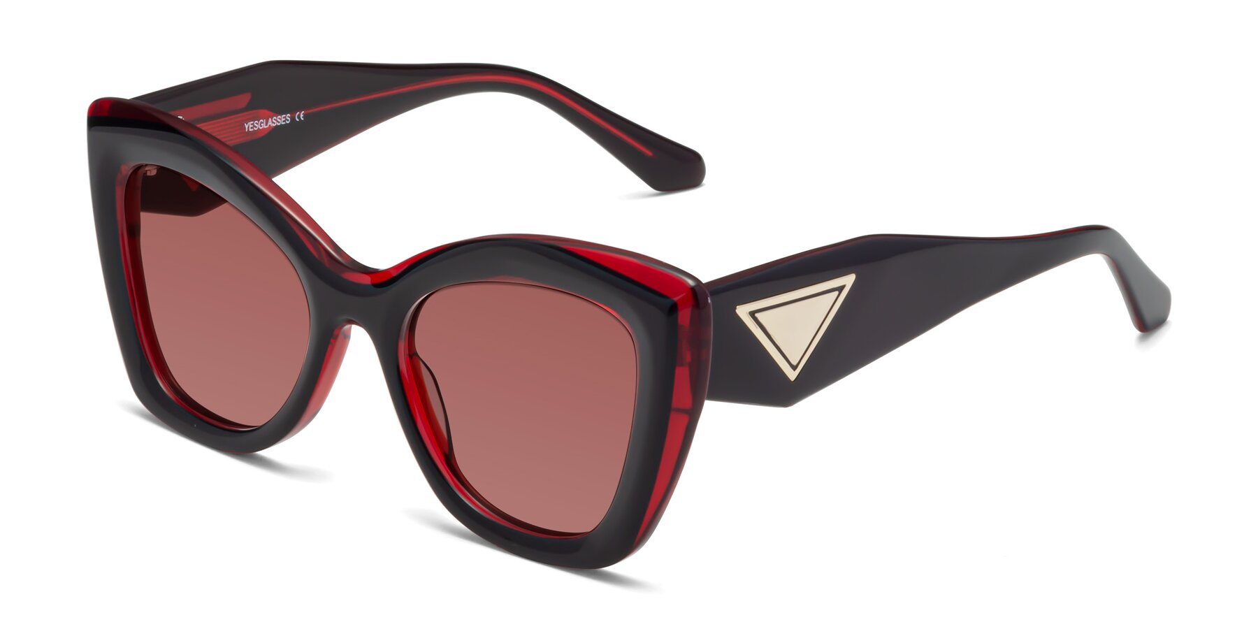 Angle of Riffe in Black-Wine with Garnet Tinted Lenses