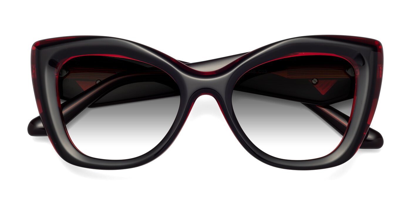 Riffe - Black / Wine Gradient Sunglasses
