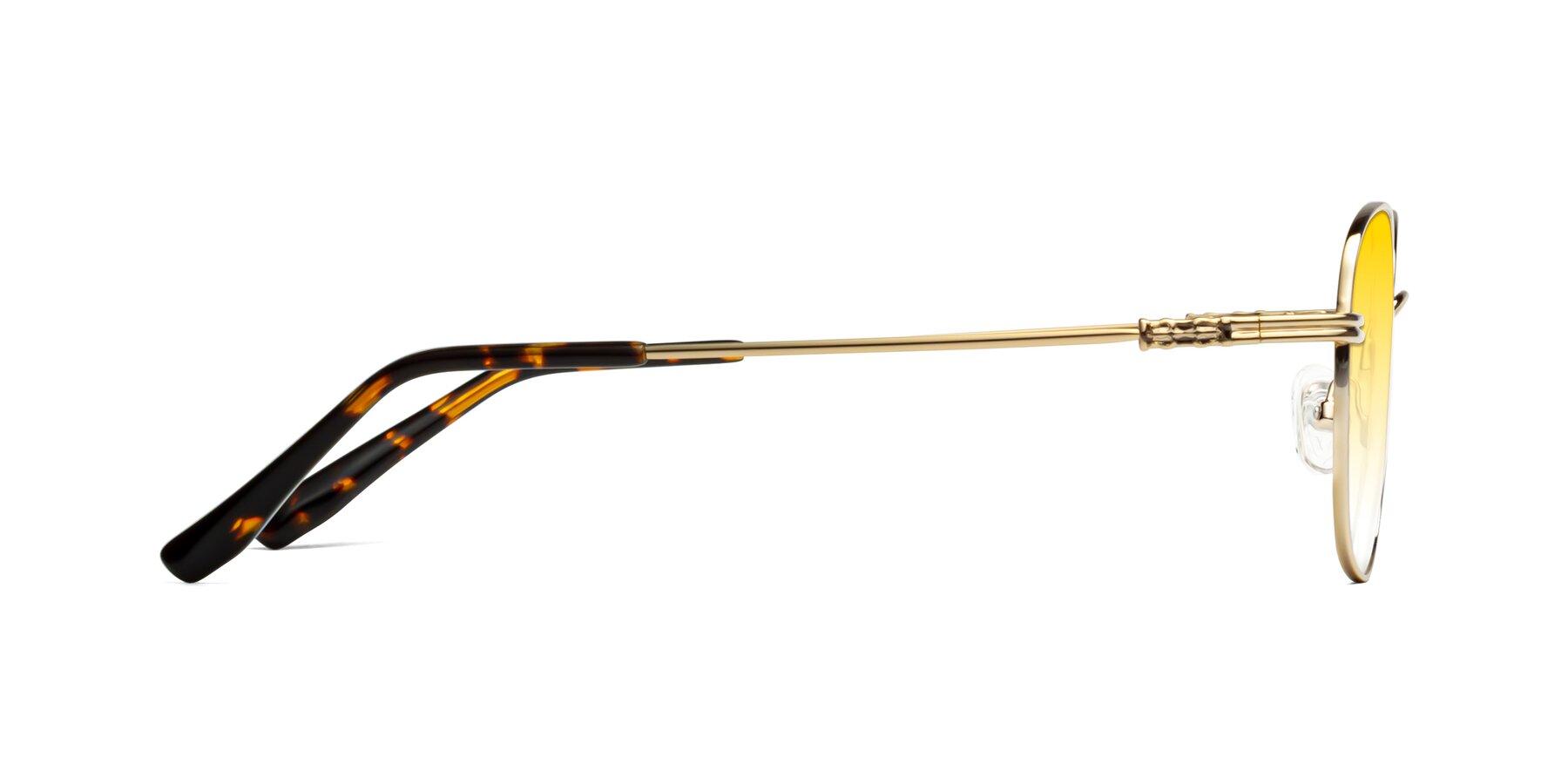 Side of Roots in Gold with Yellow Gradient Lenses