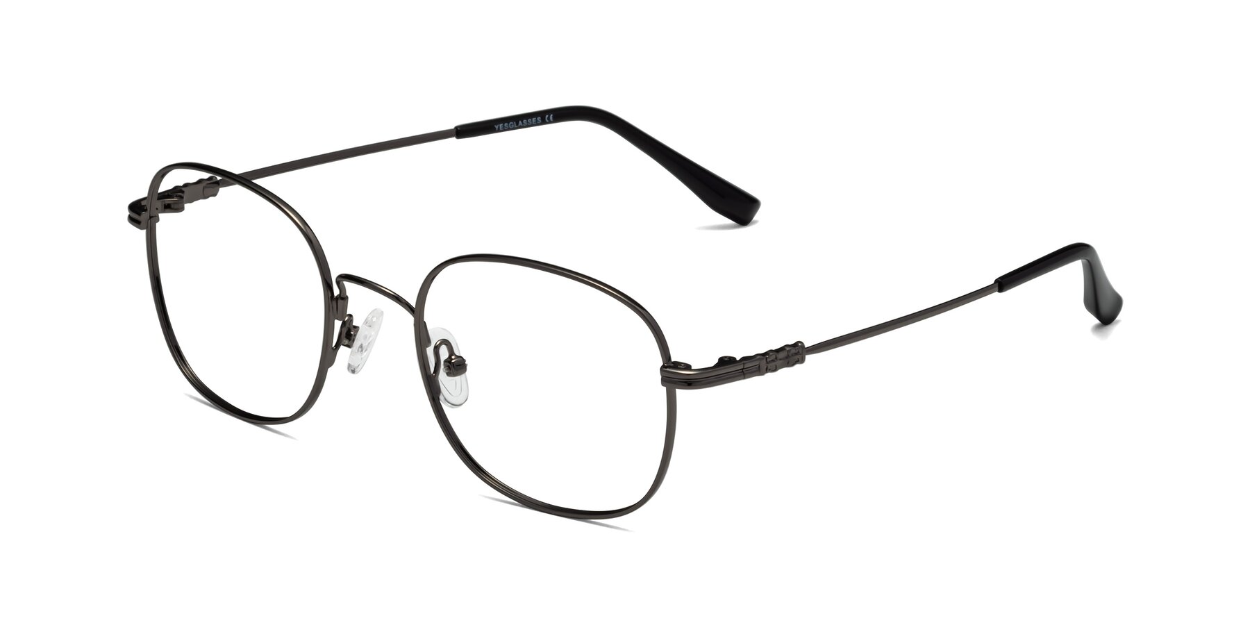 Angle of Roots in Gunmetal with Clear Eyeglass Lenses