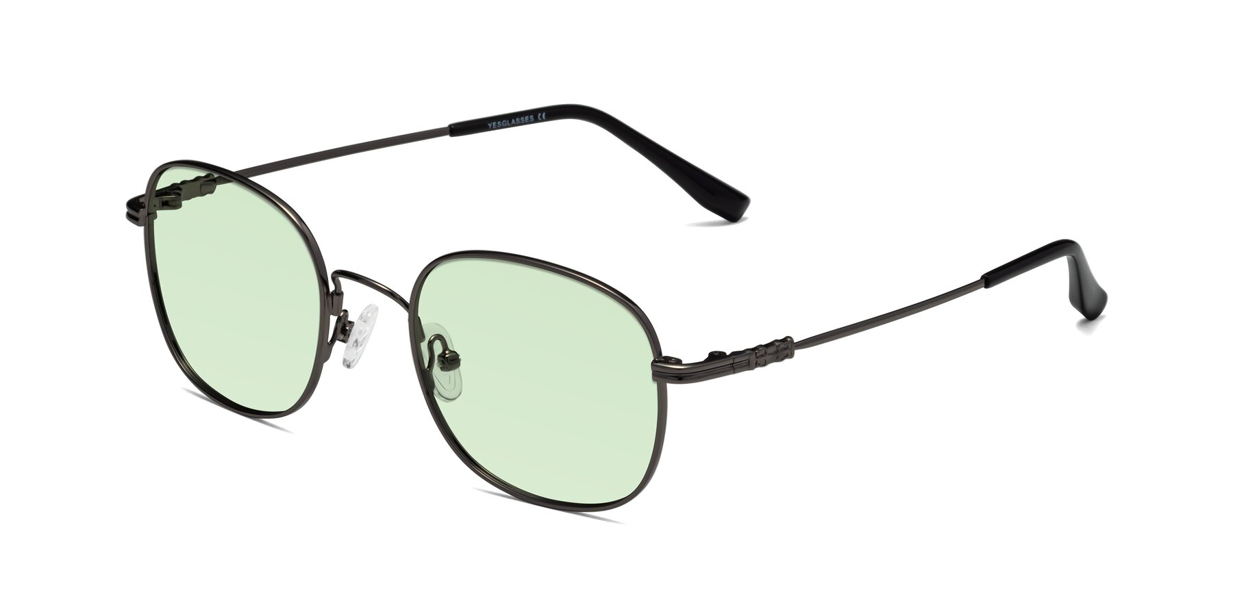 Angle of Roots in Gunmetal with Light Green Tinted Lenses