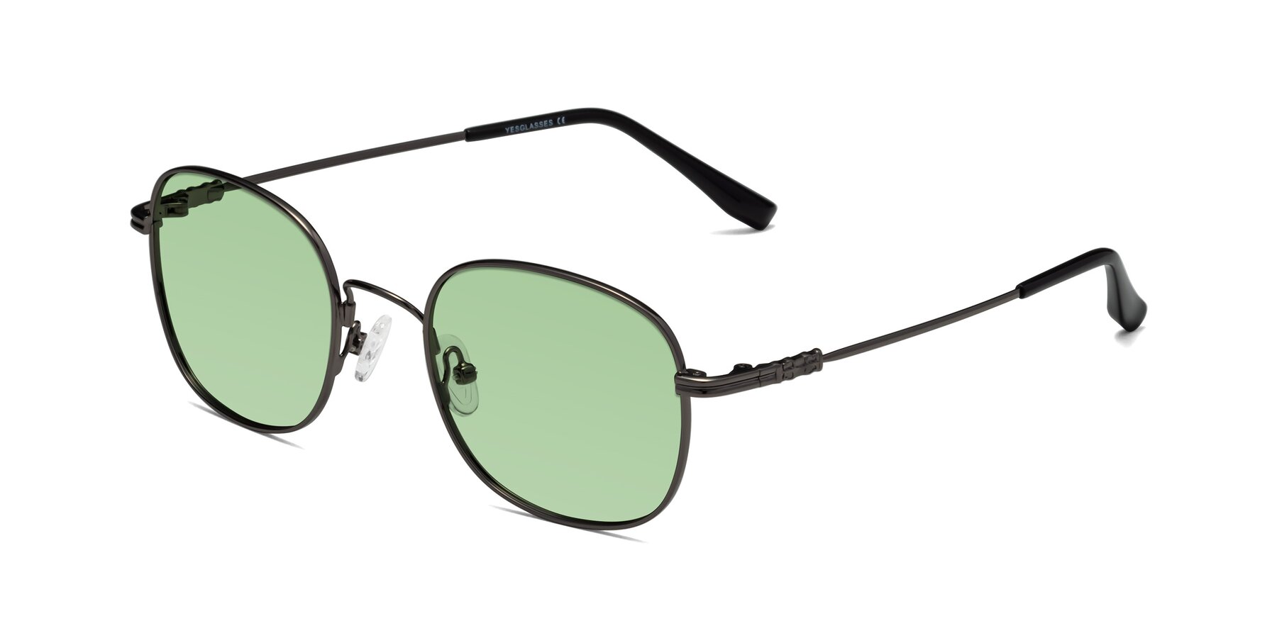Angle of Roots in Gunmetal with Medium Green Tinted Lenses
