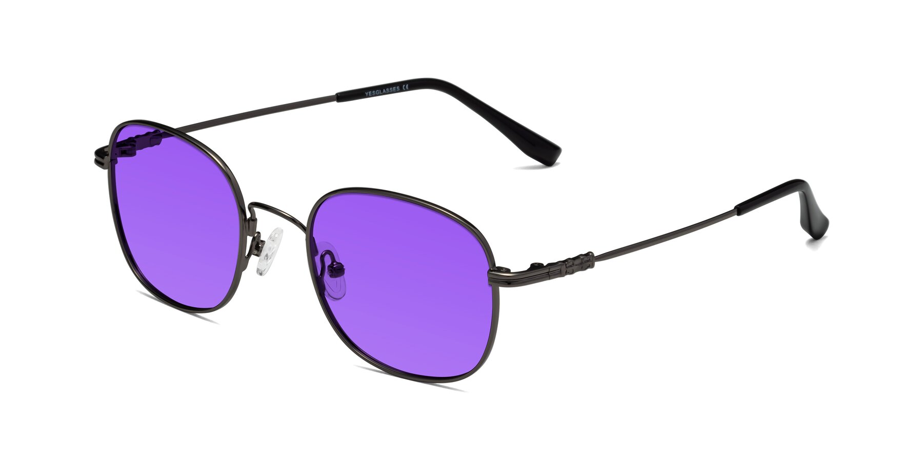 Angle of Roots in Gunmetal with Purple Tinted Lenses