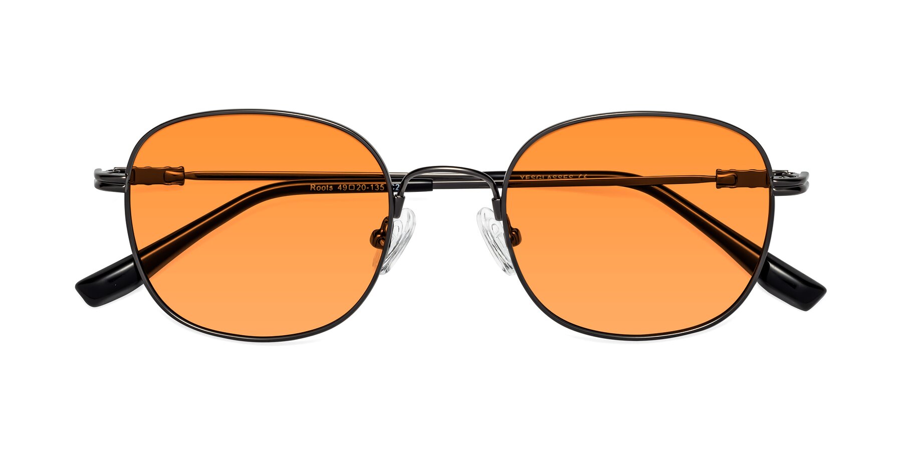 Folded Front of Roots in Gunmetal with Orange Tinted Lenses