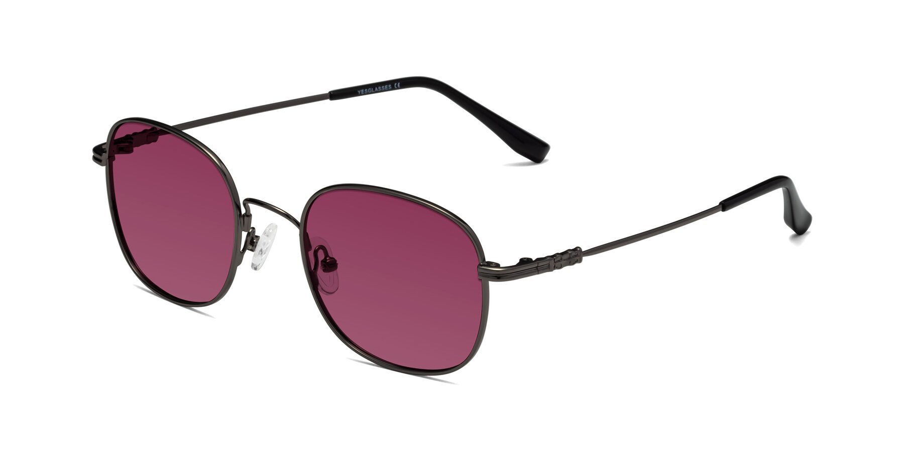 Angle of Roots in Gunmetal with Wine Tinted Lenses