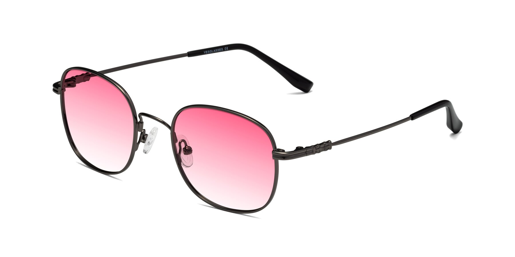 Angle of Roots in Gunmetal with Pink Gradient Lenses