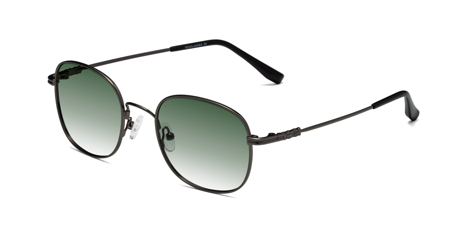 Angle of Roots in Gunmetal with Green Gradient Lenses