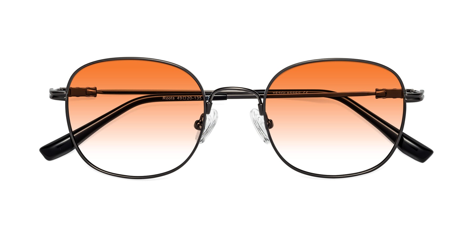 Folded Front of Roots in Gunmetal with Orange Gradient Lenses