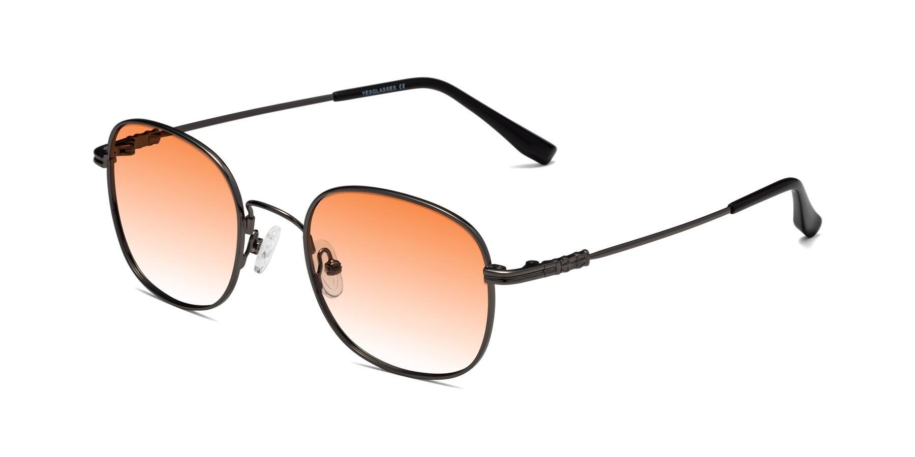 Angle of Roots in Gunmetal with Orange Gradient Lenses