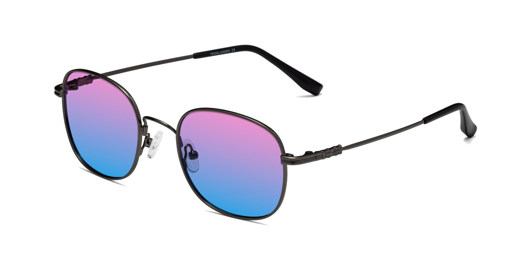 Angle of Roots in Gunmetal with Pink / Blue Gradient Lenses