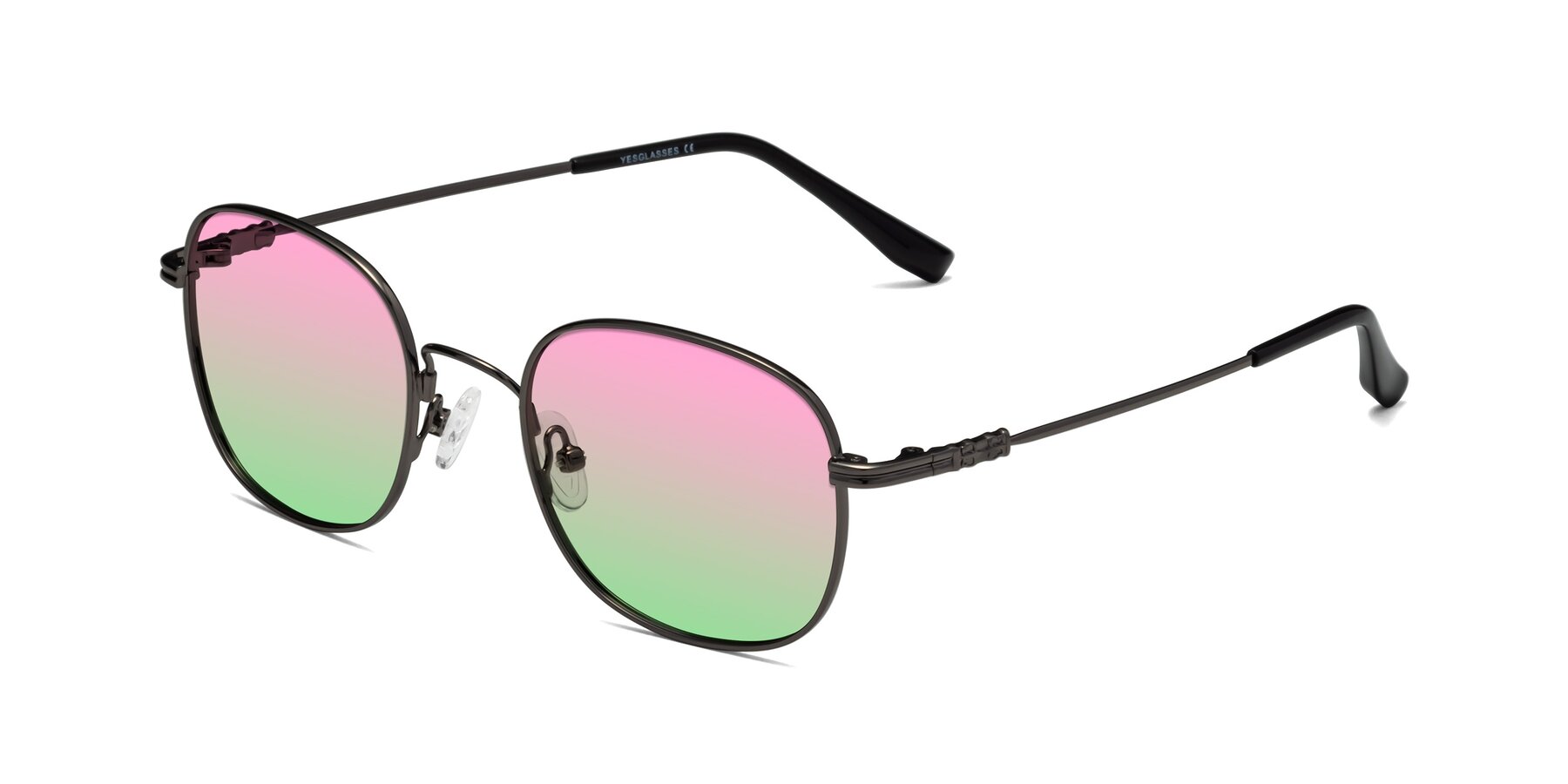 Angle of Roots in Gunmetal with Pink / Green Gradient Lenses