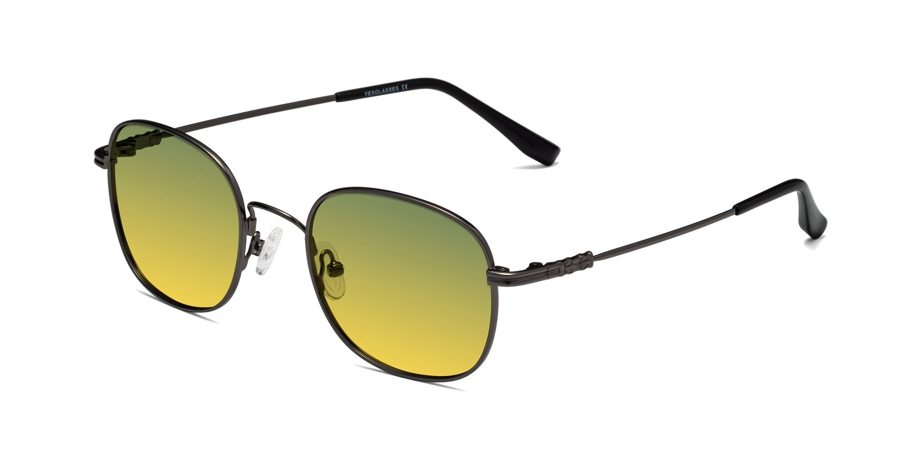Angle of Roots in Gunmetal with Green / Yellow Gradient Lenses
