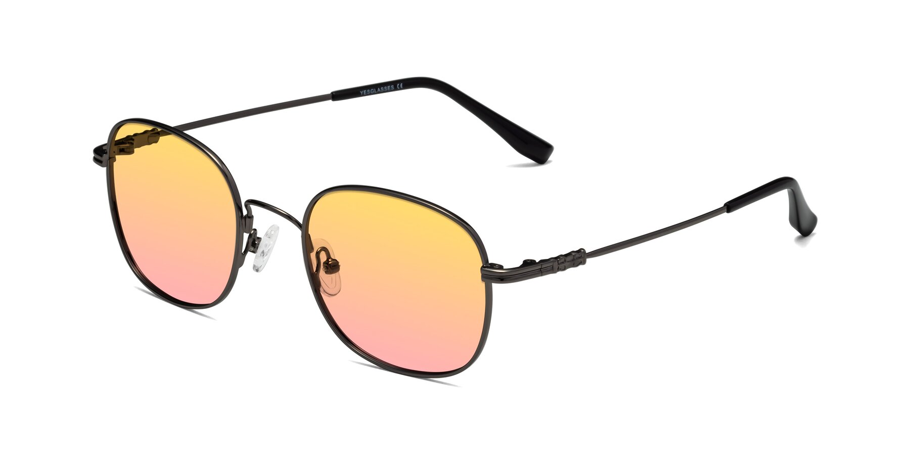 Angle of Roots in Gunmetal with Yellow / Pink Gradient Lenses