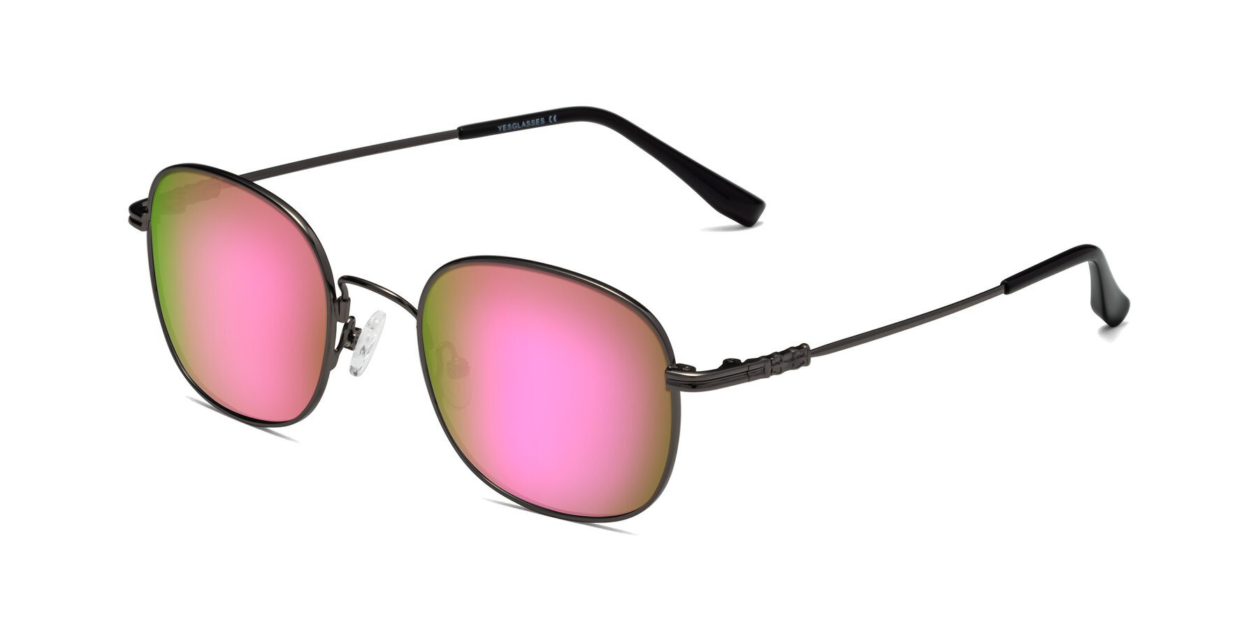 Angle of Roots in Gunmetal with Pink Mirrored Lenses