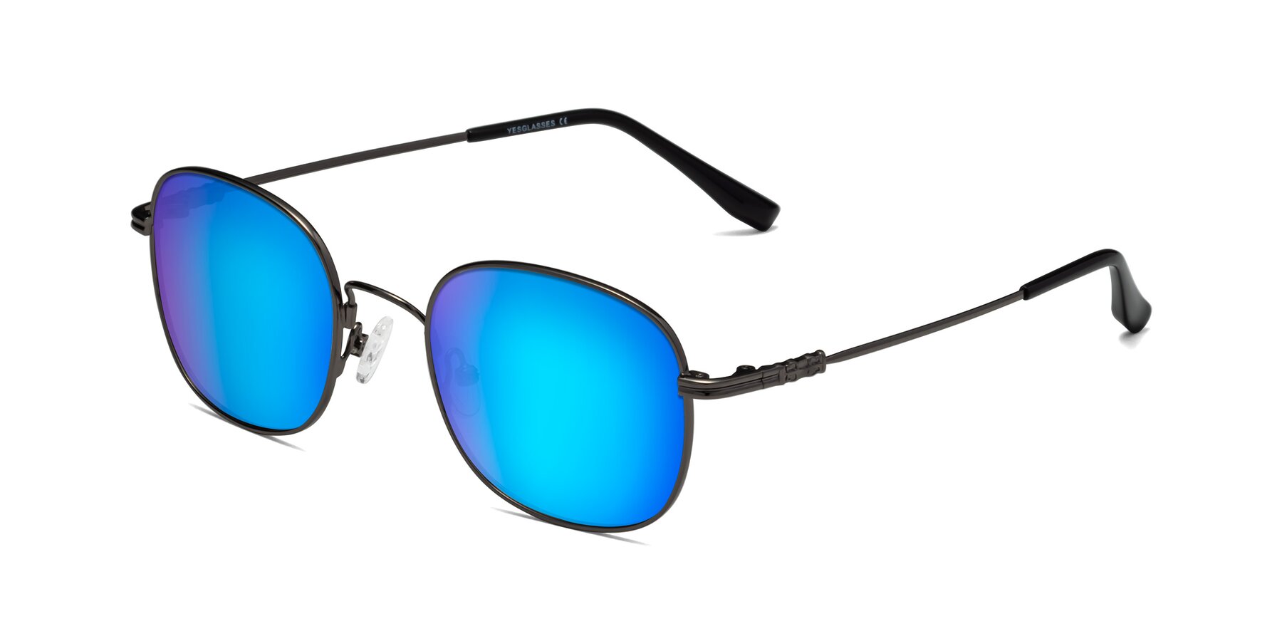 Angle of Roots in Gunmetal with Blue Mirrored Lenses