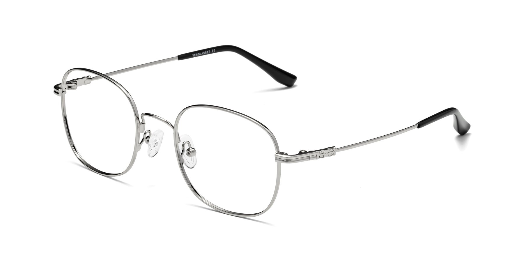 Angle of Roots in Silver with Clear Reading Eyeglass Lenses