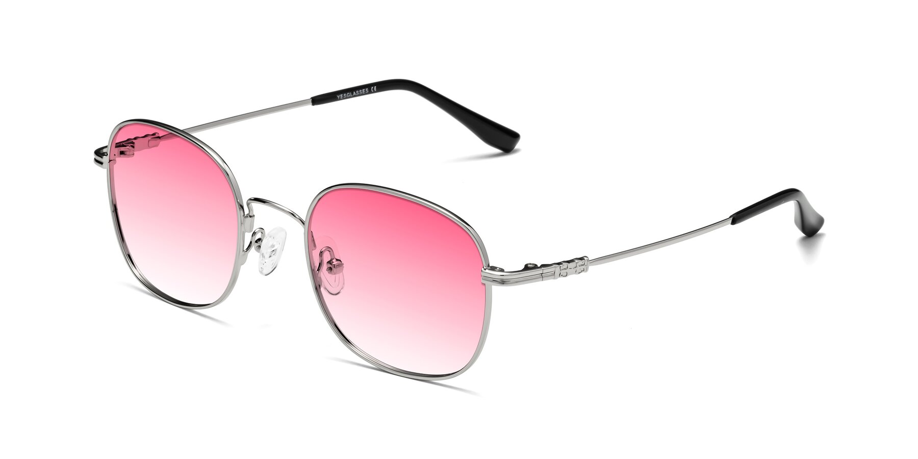 Angle of Roots in Silver with Pink Gradient Lenses