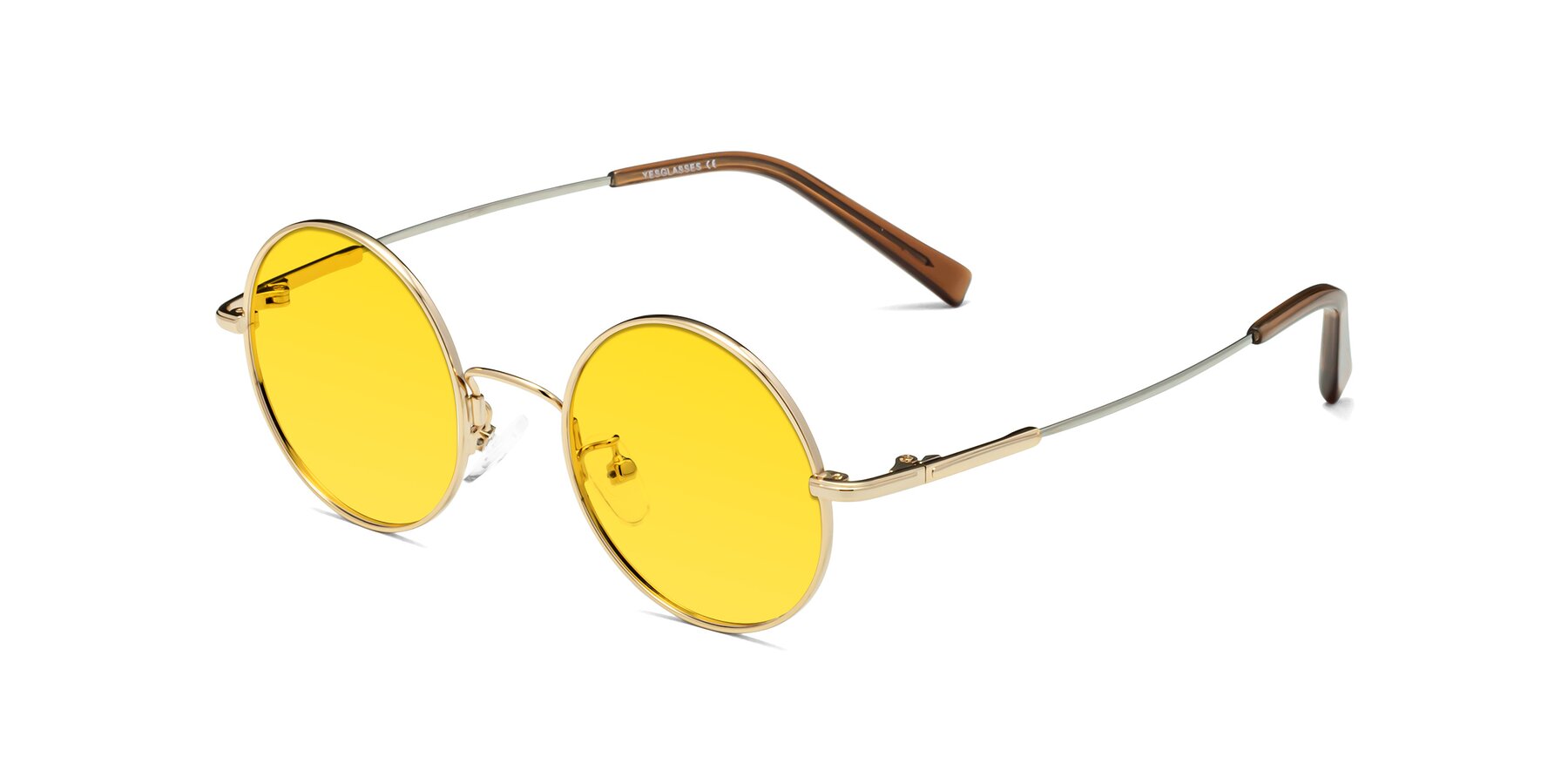 Angle of Melo in Gold with Yellow Tinted Lenses