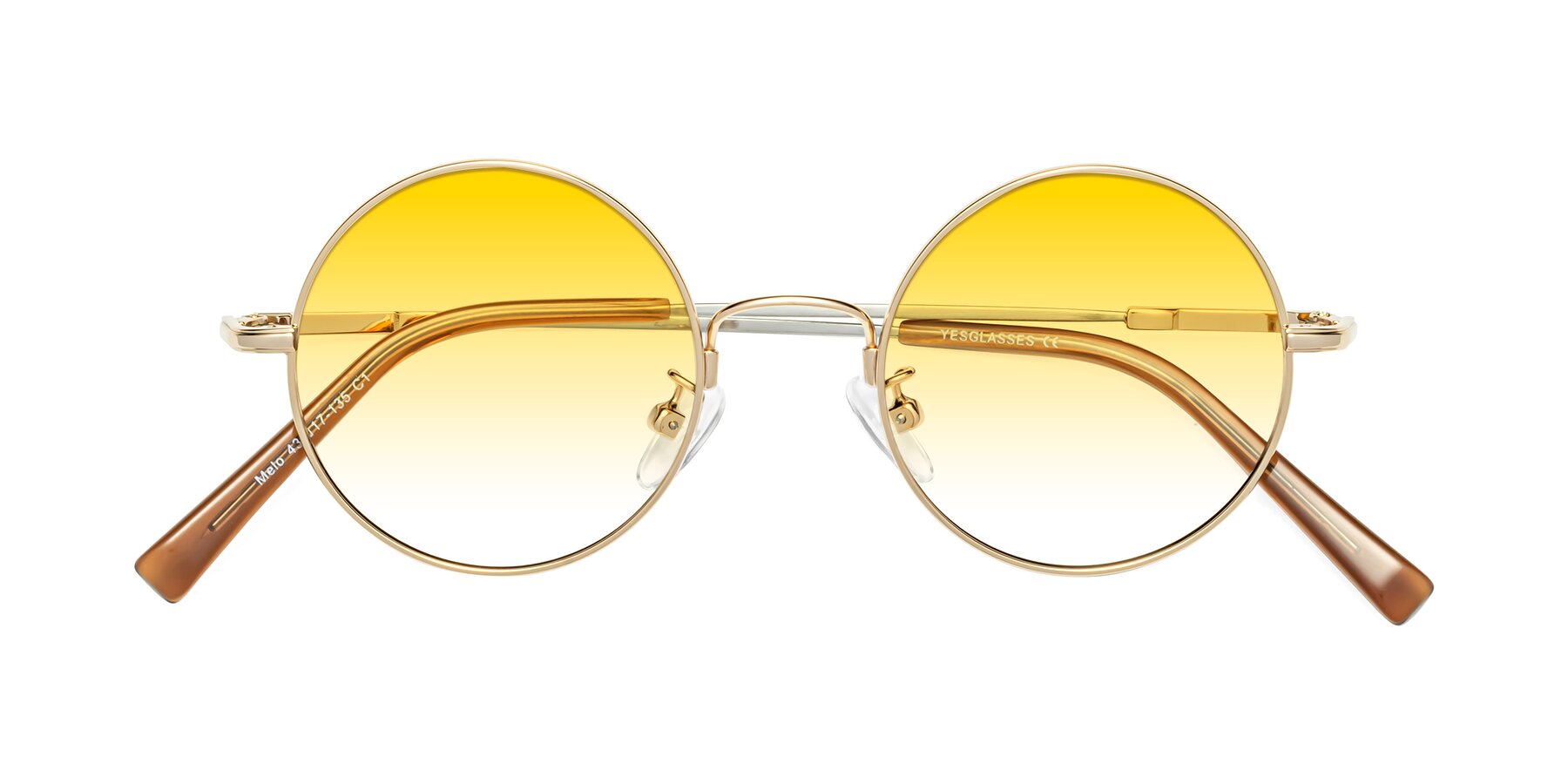 Folded Front of Melo in Gold with Yellow Gradient Lenses