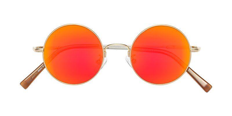 Melo - Gold Flash Mirrored Sunglasses