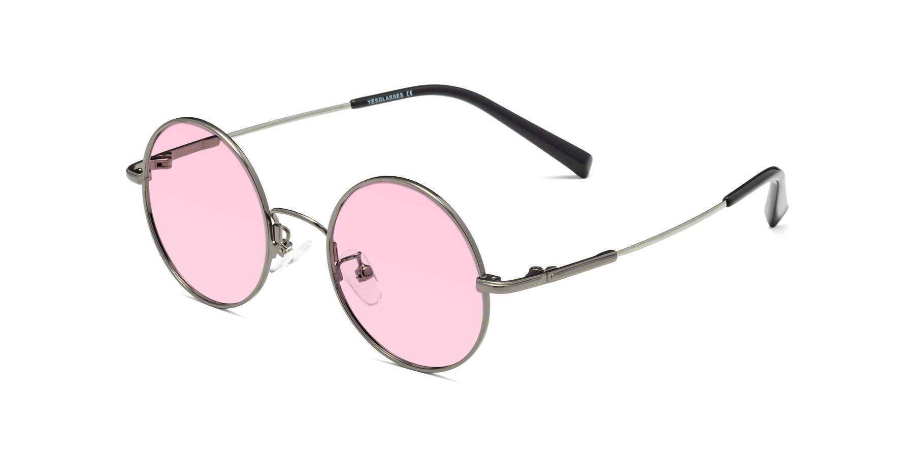 Angle of Melo in Gunmetal with Light Pink Tinted Lenses