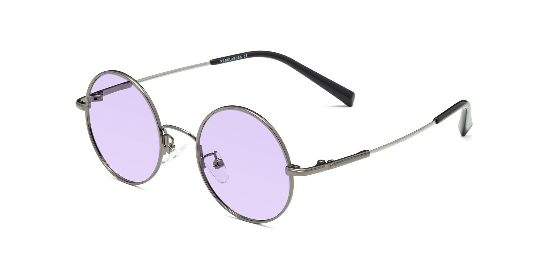 Angle of Melo in Gunmetal with Light Purple Tinted Lenses