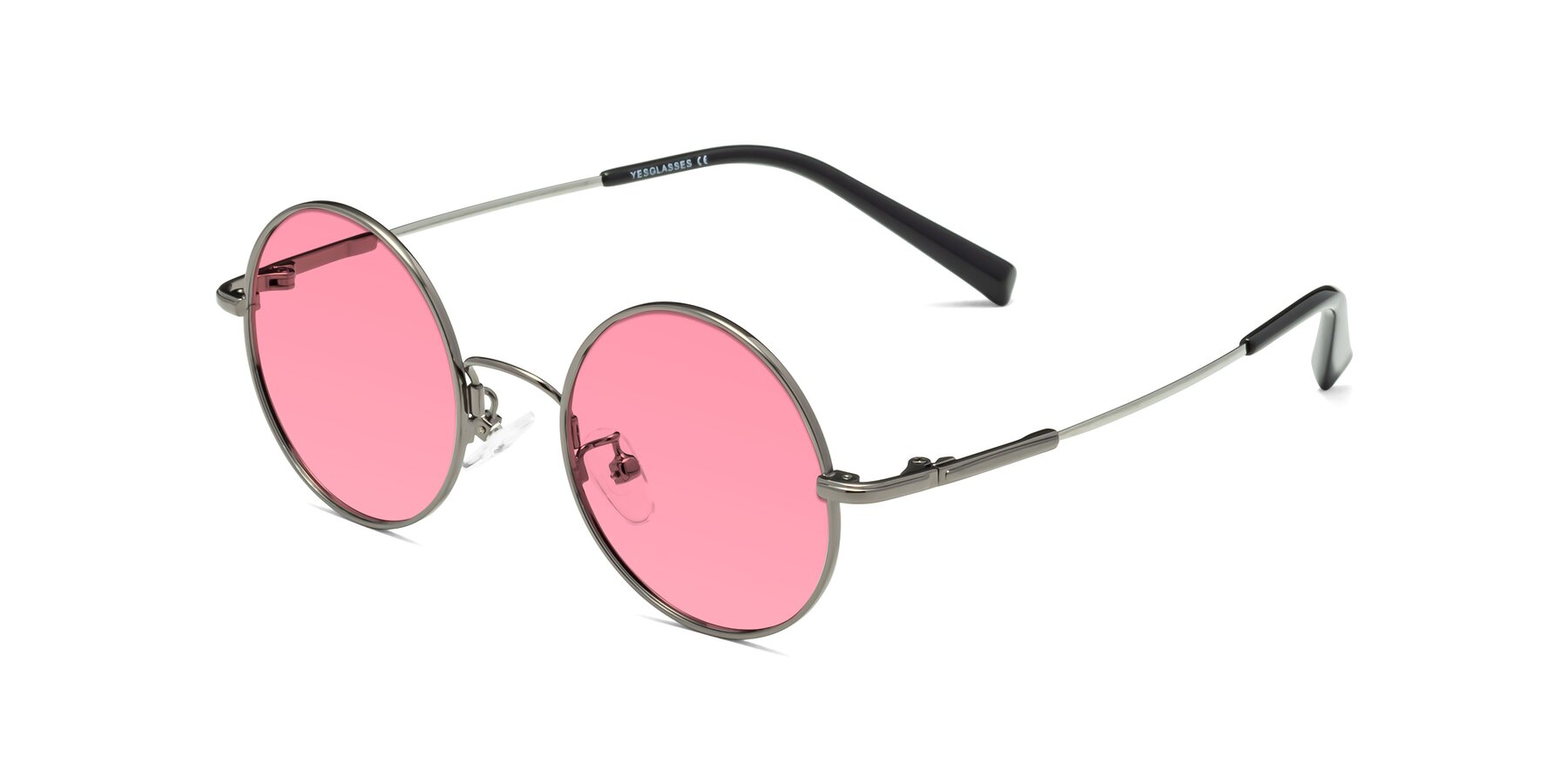 Angle of Melo in Gunmetal with Pink Tinted Lenses