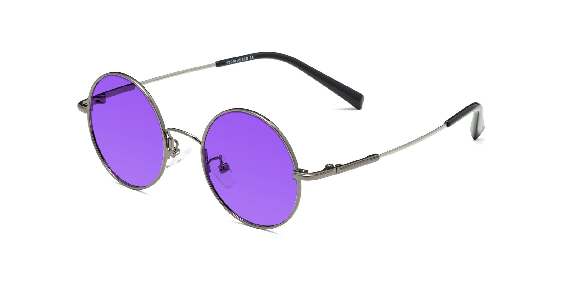 Angle of Melo in Gunmetal with Purple Tinted Lenses