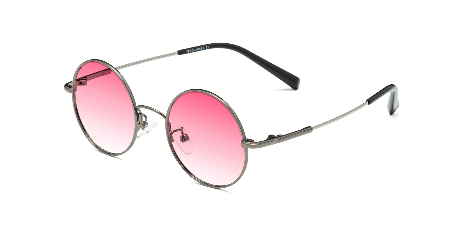 Angle of Melo in Gunmetal with Pink Gradient Lenses