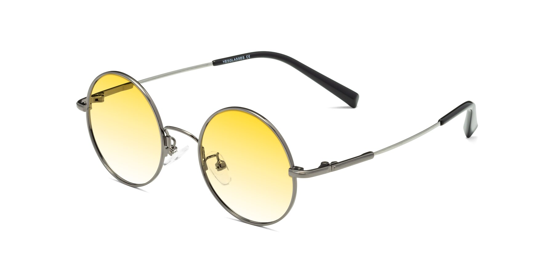 Angle of Melo in Gunmetal with Yellow Gradient Lenses