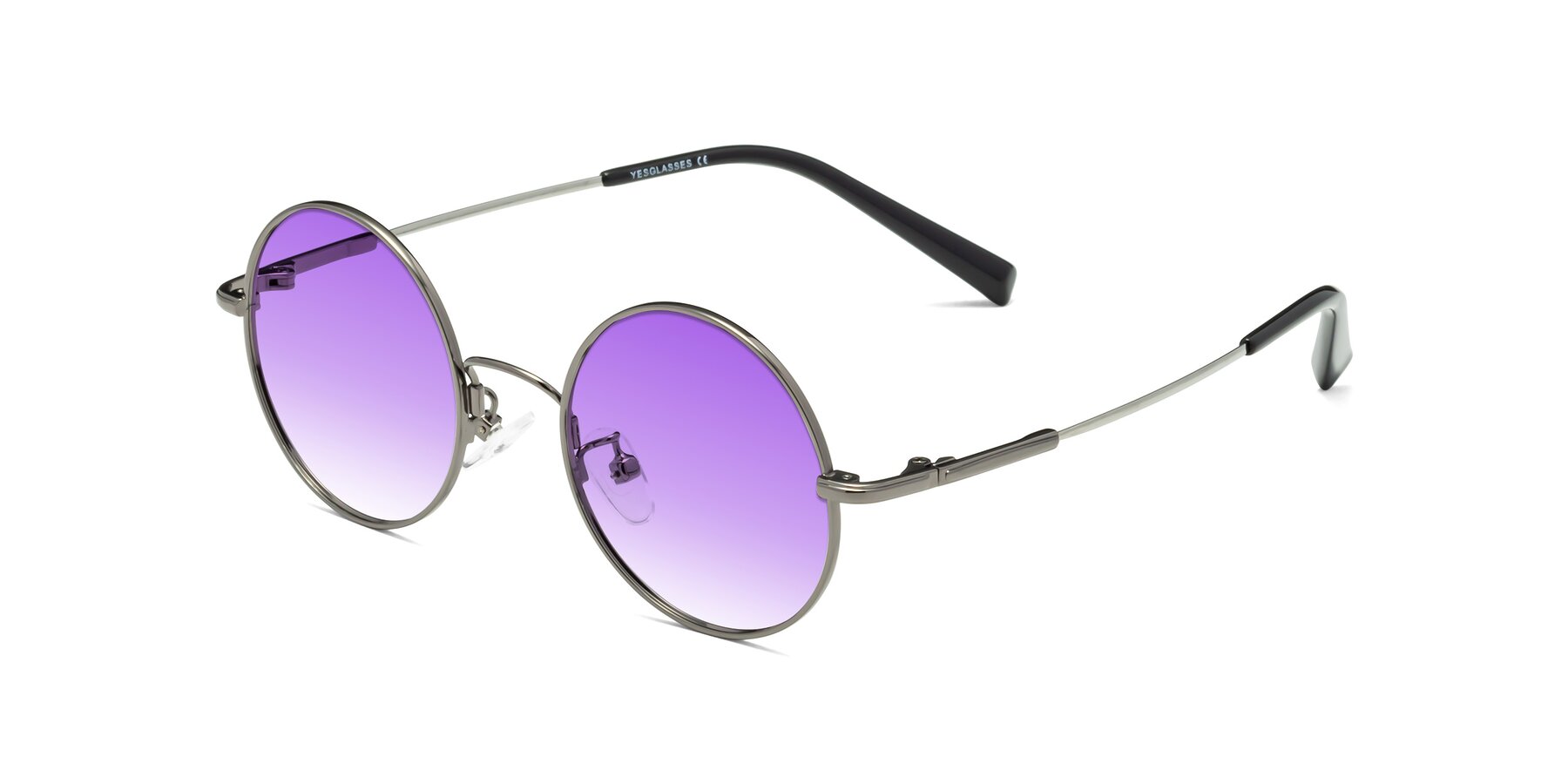Angle of Melo in Gunmetal with Purple Gradient Lenses