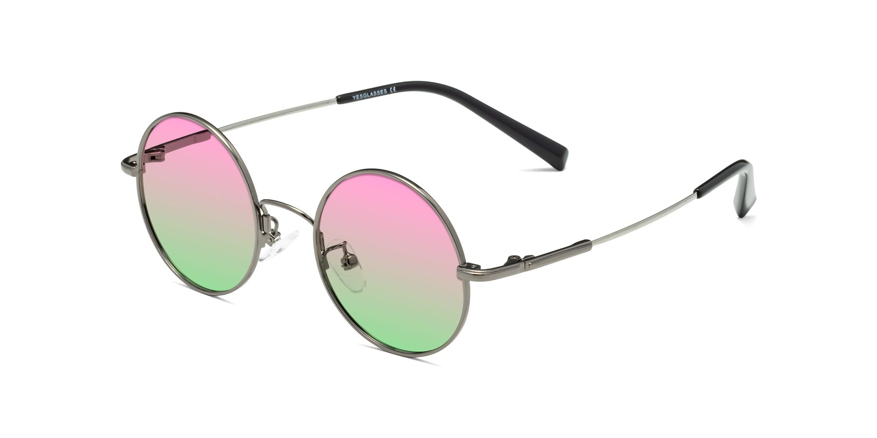 Angle of Melo in Gunmetal with Pink / Green Gradient Lenses