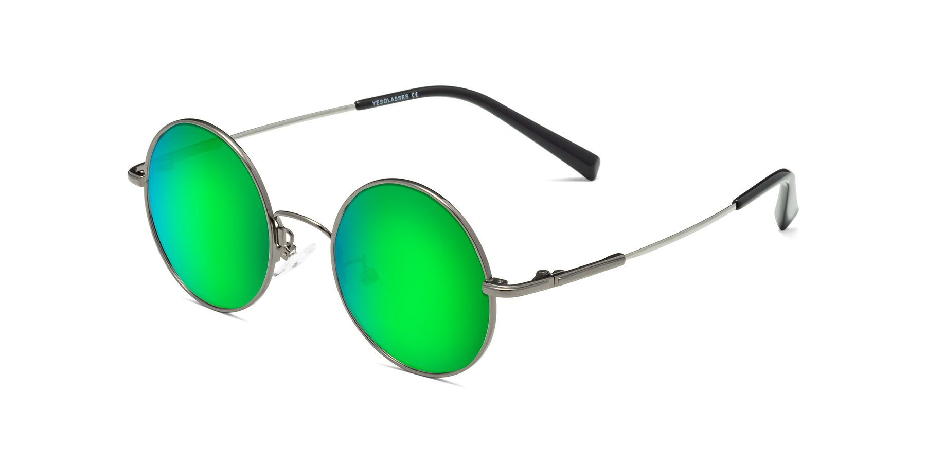 Angle of Melo in Gunmetal with Green Mirrored Lenses