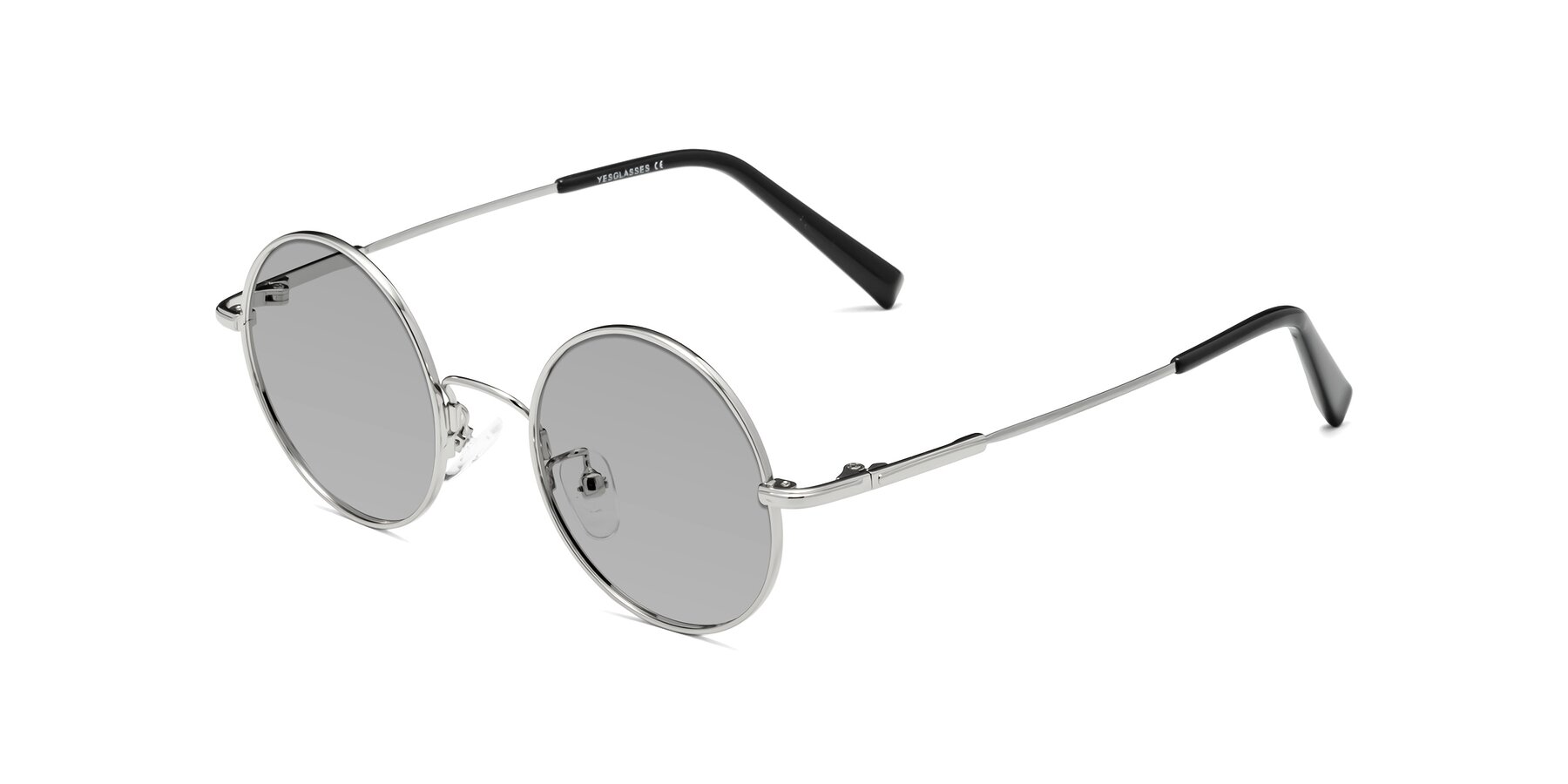 Angle of Melo in Silver with Light Gray Tinted Lenses