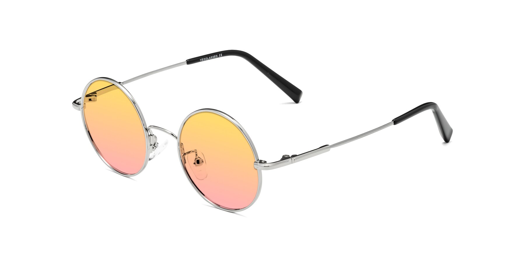 Angle of Melo in Silver with Yellow / Pink Gradient Lenses